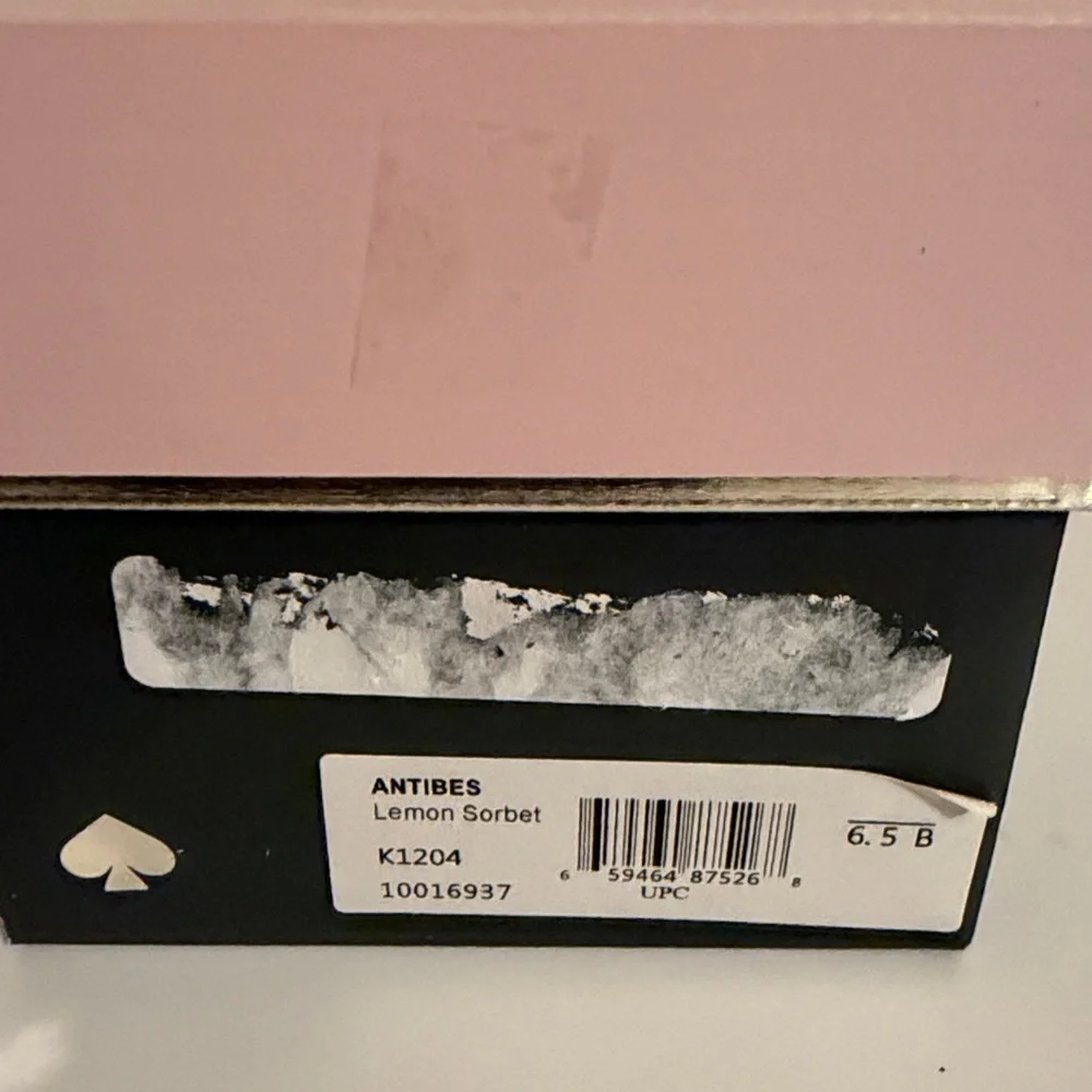 Kate Spade "Antibes" Sling Back Pointed Toe Flat in Lemon Sorbet 6.5 NEW - Picture 15 of 15